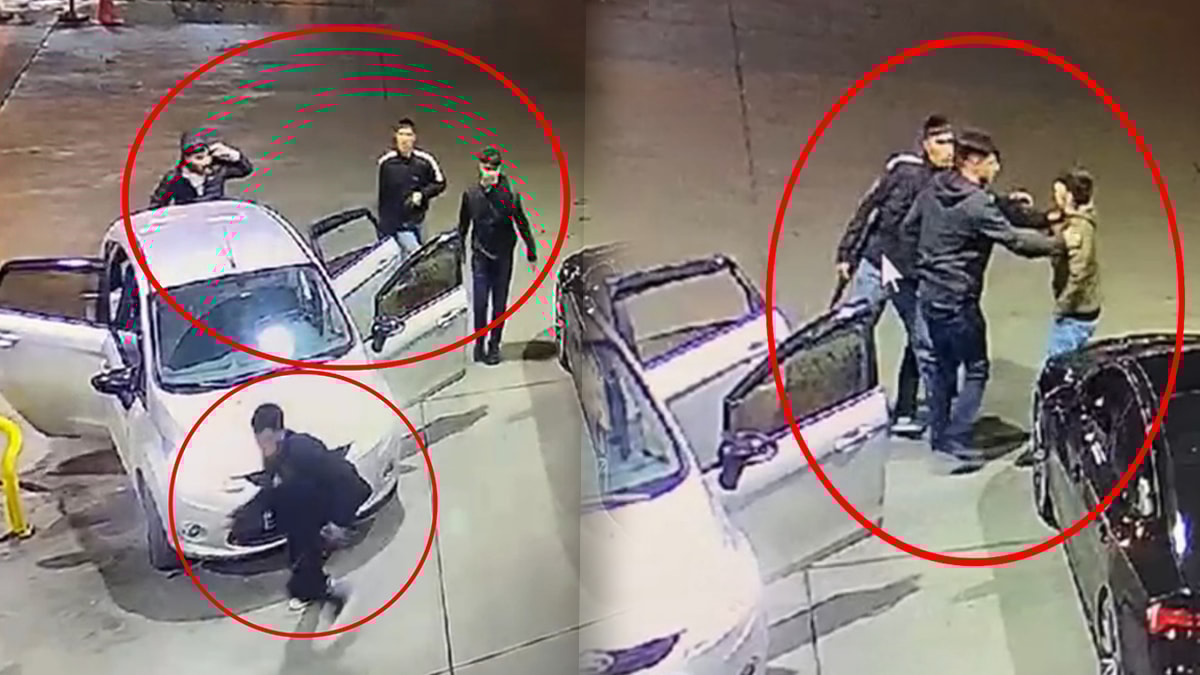 Akaryakıt istasyonunda dehşet: Pompalı tüfekle bastılar