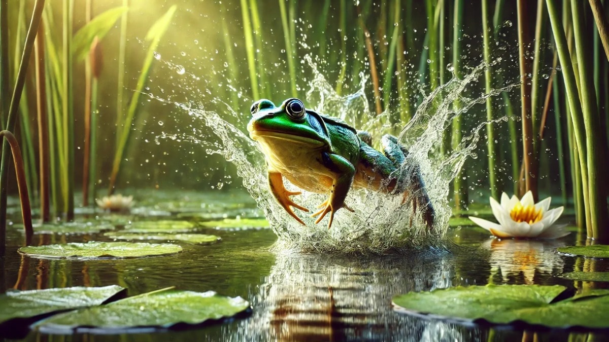 Kurbağalar su üstünde nasıl zıplıyor? Sırrı ortaya çıktı
