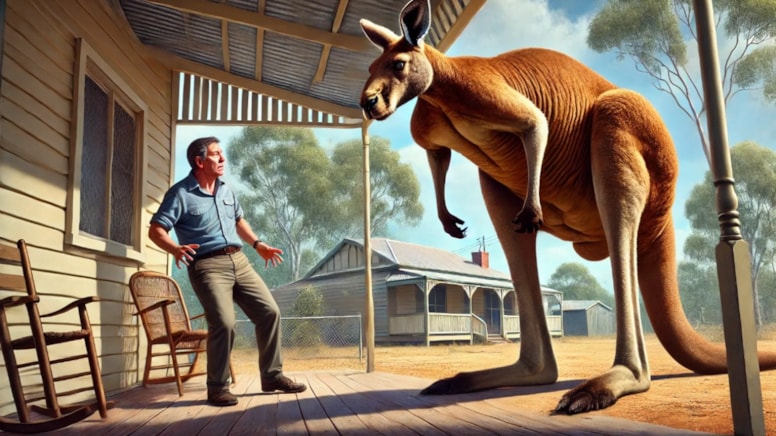 Evinin önünde kanguru saldırısına uğradı! 'O kadar hızlıydı ki...'