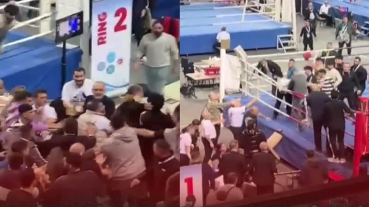 Kick Boks şampiyonasında kavga çıktı: Bütün salon ringe dönüştü