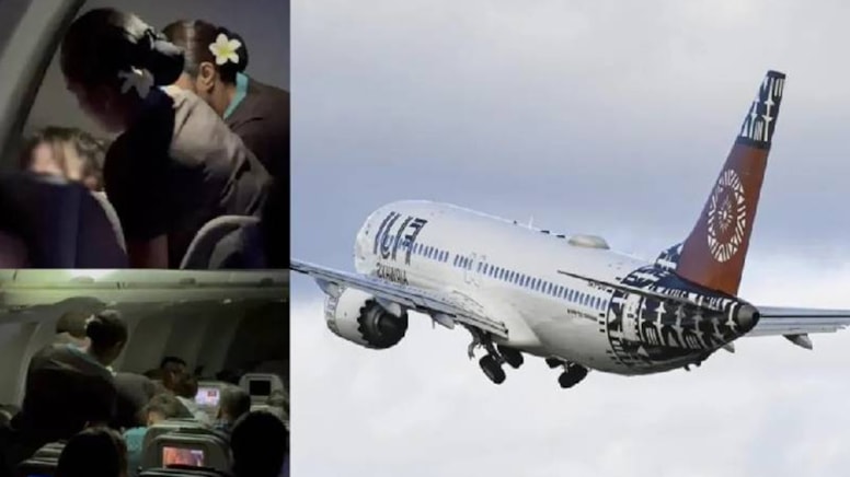 Uçakta sinir krizi geçiren yolcunun ağzını koli bandıyla bantladılar