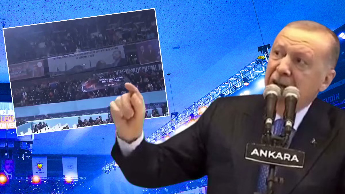 Erdoğan'dan 'kurtlu' pankarta uyarı: Şunu ger biraz