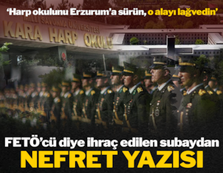 FETÖ'cü diye ihraç edilen subaydan nefret yazısı: 'O alayı lağvedin'