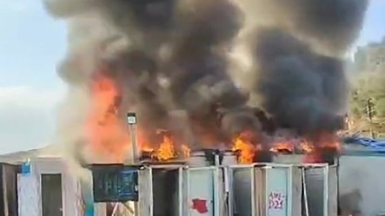 Kahramanmaraş’ta konteyner yangını