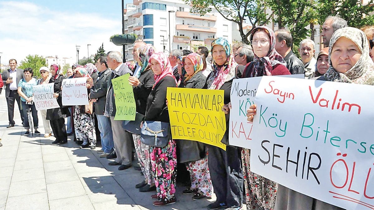 Bölge halkı madene karşı yıllardır eylem yapıyor. 