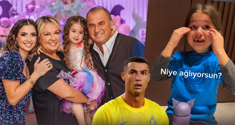 Ronaldo Fatih Terim'in torununu ağlattı