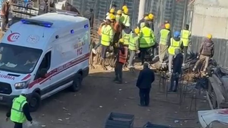 Siirt'te ikinci kattan düşen işçi ağır yaralandı