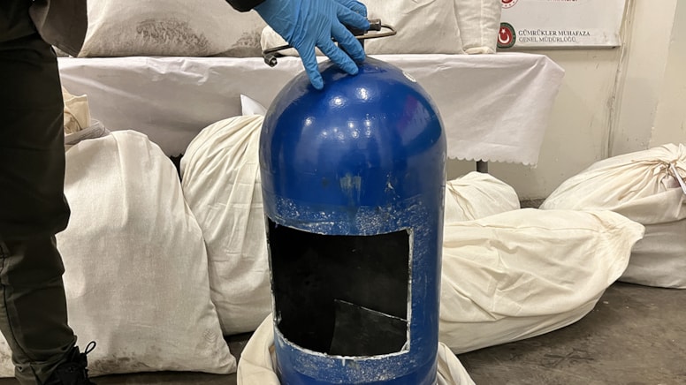 LPG tankından çıktı: 217 kilogram...