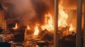 Yangın çıktı üzüldü, para çantasını buldu sevindi