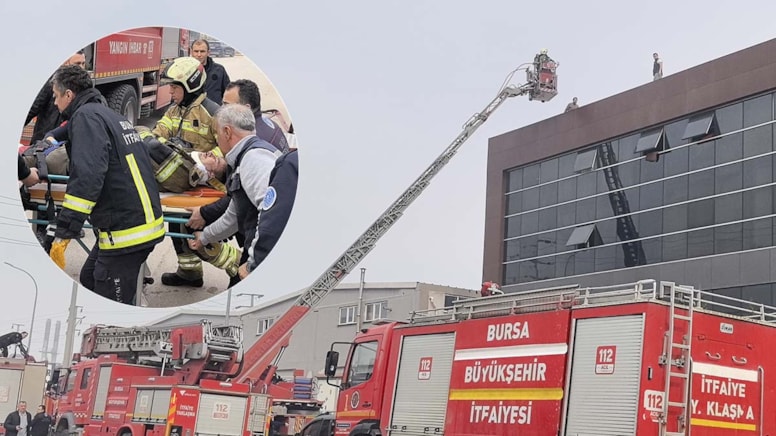 Yangını söndürmeye giden itfaiye felaketi yaşadı