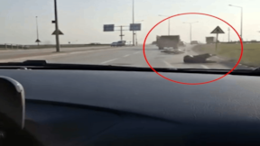 Sosyal medya için video çekerken kaza anını yakaladı