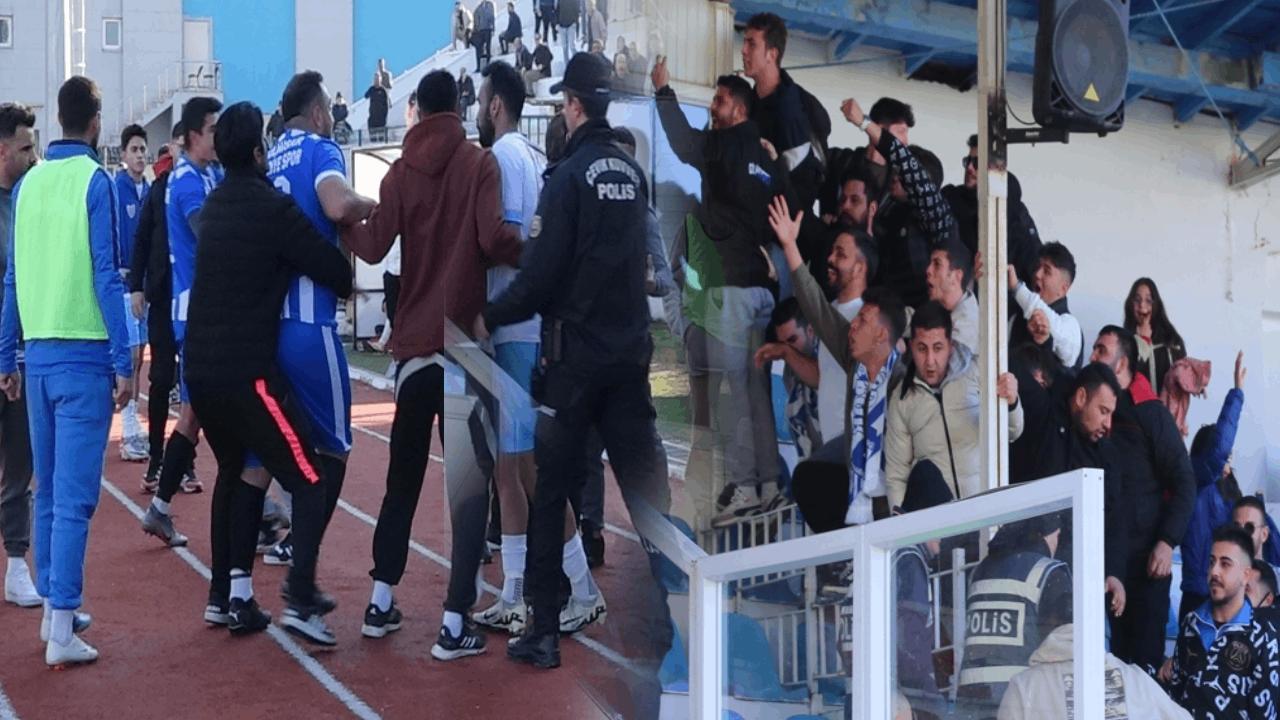 Amatör maçta kavga çıktı: Ortalık karıştı