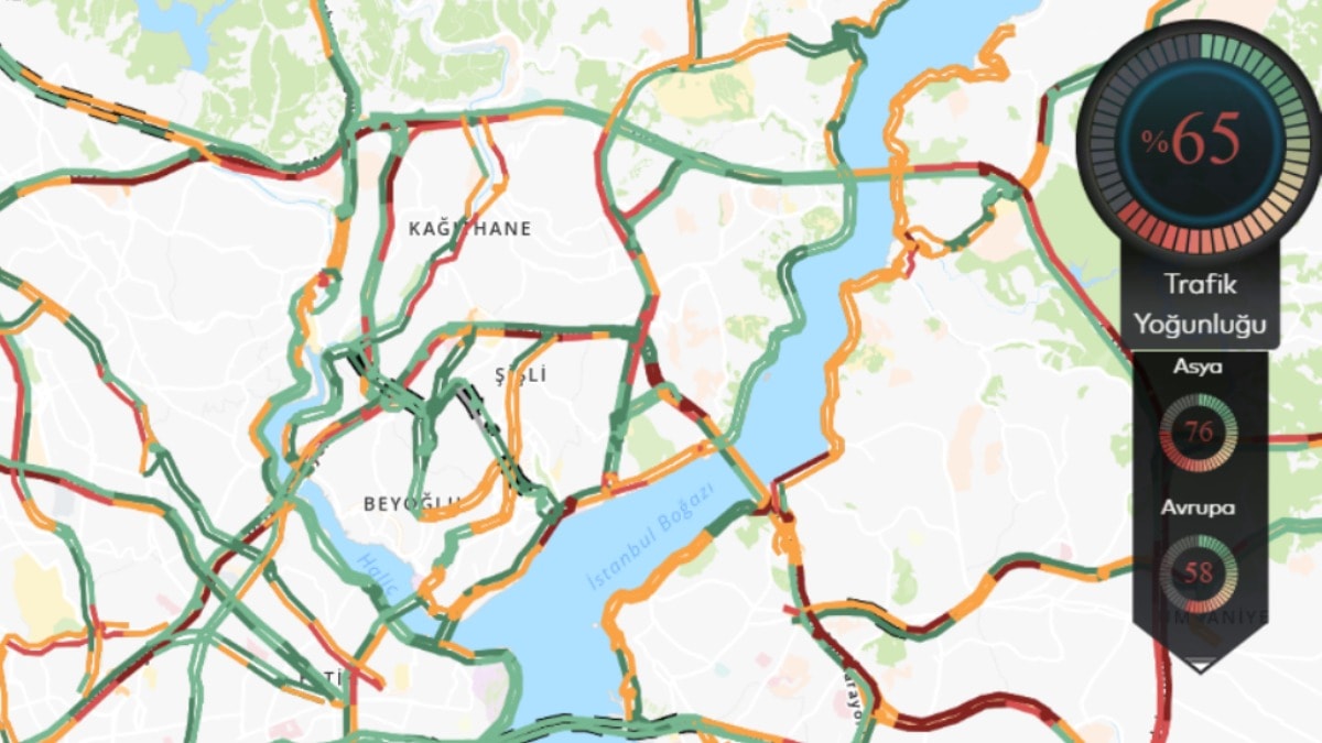 Harita kırmızıya döndü! Hafta ortasında trafik kilitlendi