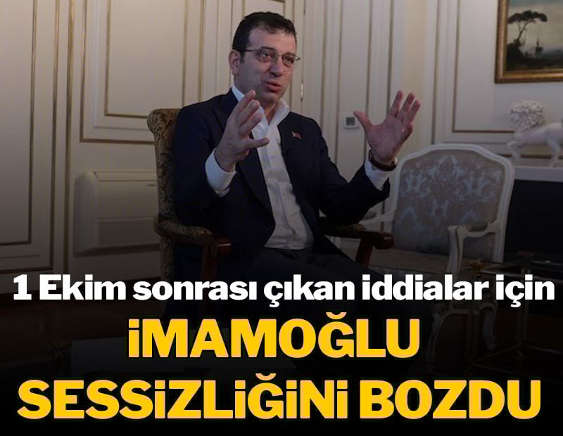 1 Ekim sonrası çıkan iddialar için İmamoğlu'ndan açıklama