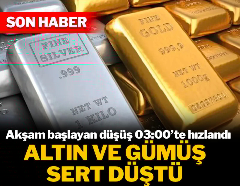 Akşam başlayan düşüş 03.00'te hızlandı! Altın ve gümüş sert düştü!