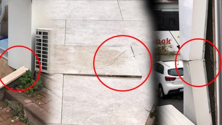 Yıkımdan 24 saat önce... Tahtalarla tutturulmuş...