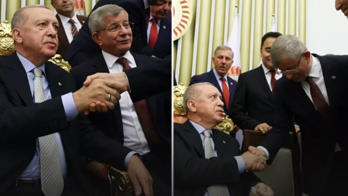 Davutoğlu canlı yayında Erdoğan'a göz kırptı