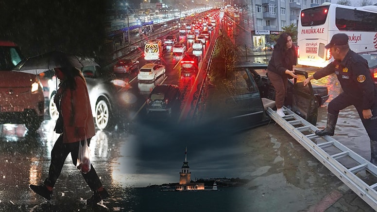 İstanbul, Tekirdağ, Edirne ve Çanakkale'yi sağanak ve fırtına vurdu