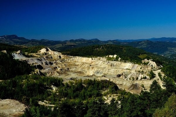 Sarıalan altın işletmesi arazi görüntüsü