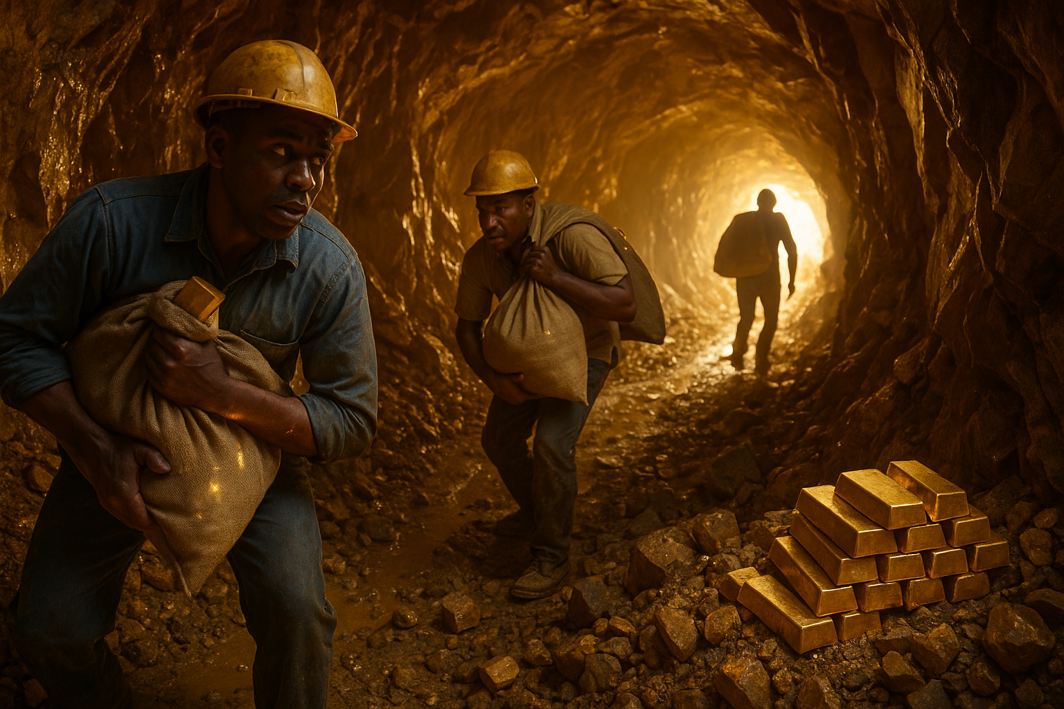 Dev altın madeninden 500 kilogram altını kolayca çaldılar