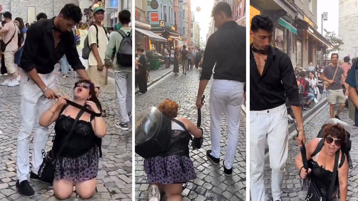 İstanbul'un göbeğinde tartışma yaratan görüntü: Şaşkınlıkla izlediler