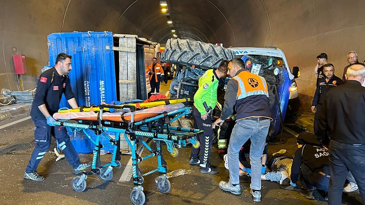 Samsun'da tünelde trafik kazası: 2 yaralı