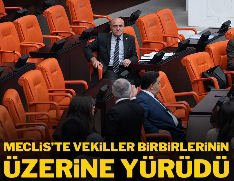 Meclis'te vekiller birbirlerinin üzerine yürüdü