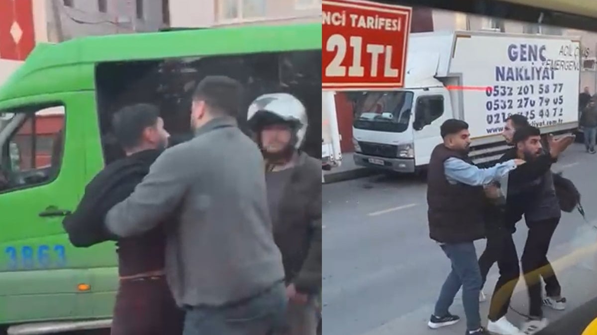 Minibüs şoförleri tekme tokat birbirine girdi: Ölümle tehdit edildi