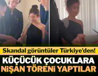 ¡Imágenes escandalosas! Celebraron una ceremonia de compromiso para los niños.