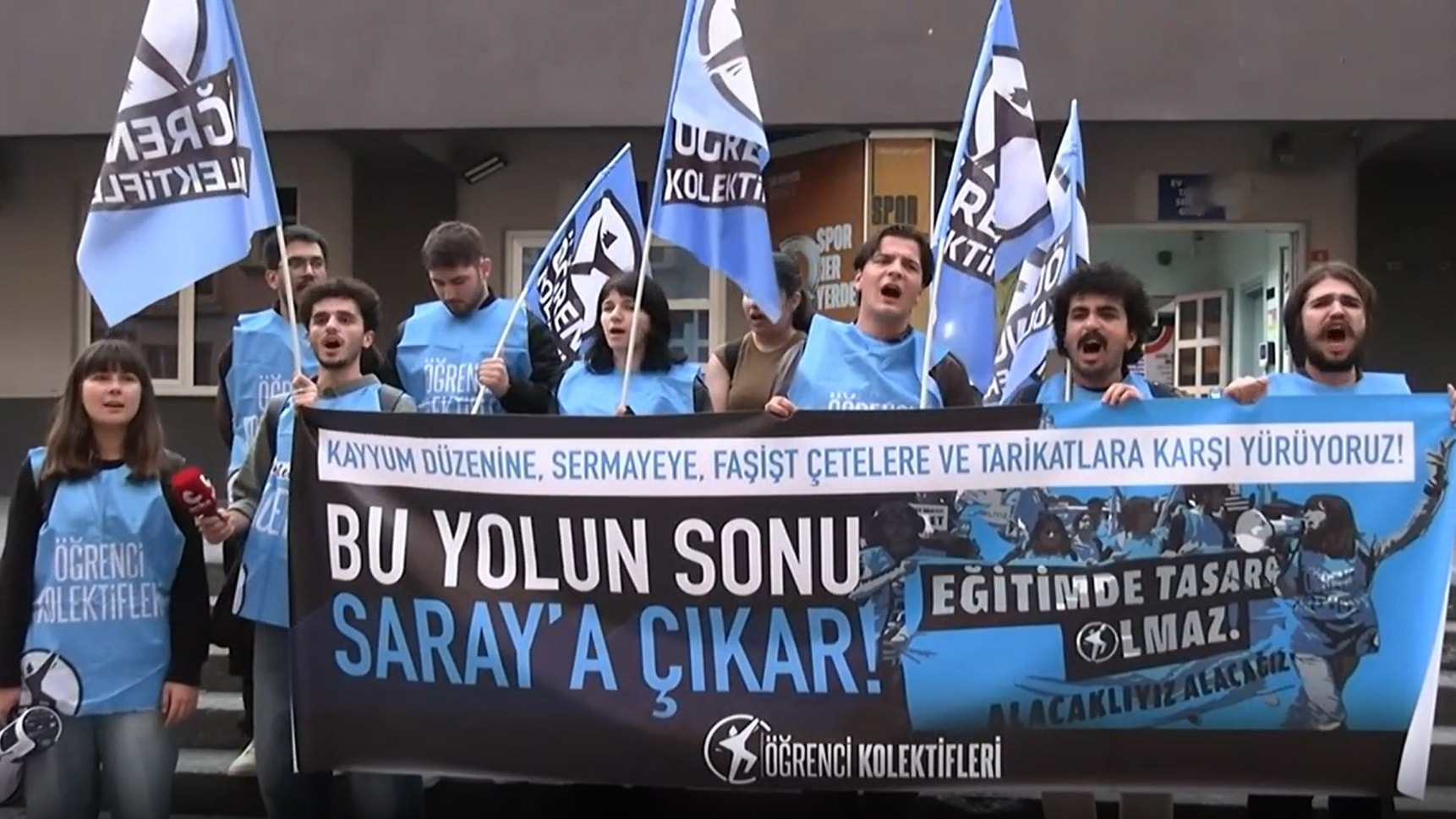 KYK burslarını protesto eden öğrenciler gözaltına alındı