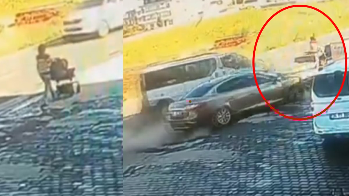 Bebek arabasıyla ilerliyordu... Mucize kurtuluş