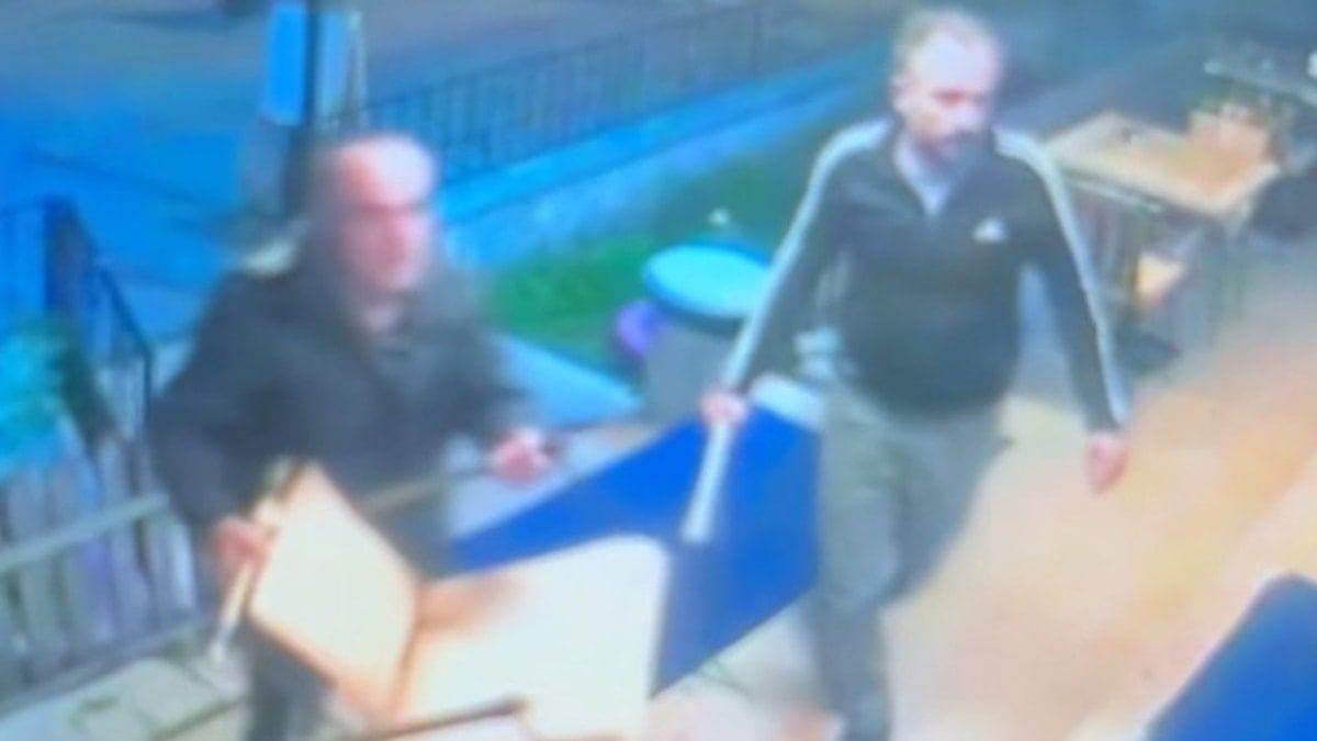 Bolu'da dönerciye saldırı kamerada