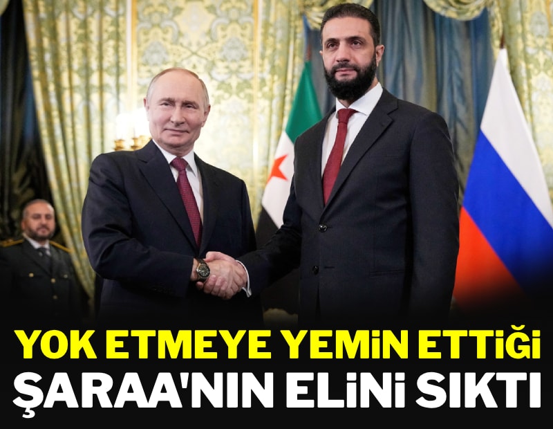 Putin, yok etmeye yemin ettiği Şaraa'nın elini sıktı