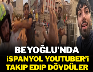 Sie folgten dem spanischen YouTuber und besiegten ihn in Beyoğlu.