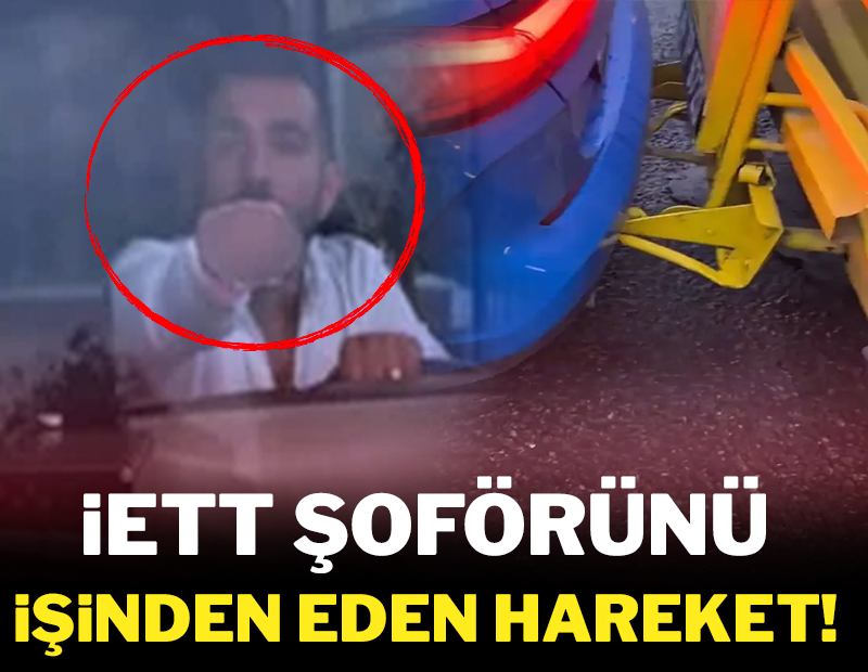 Otobüs şoförü sinirlenip arkadan çarptığı sürücüye el hareketi çekti: 'Çek çek bunu da çek'