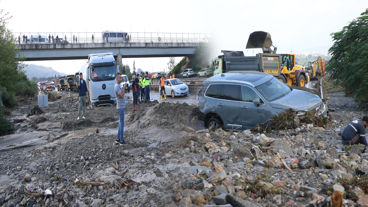 Hatay'da heyelan felaketi: Otoyol kapandı
