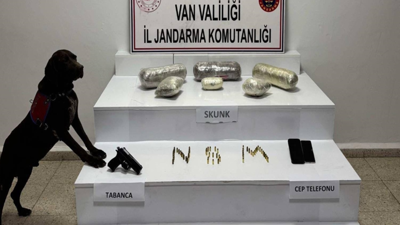 Van'da 4 kilo 311 gram skunk yakalandı