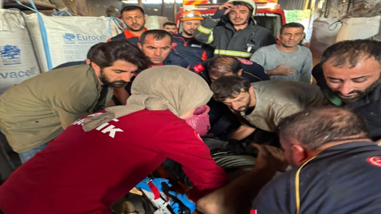 Ayağını makineye kaptıran işçi felaketi yaşadı