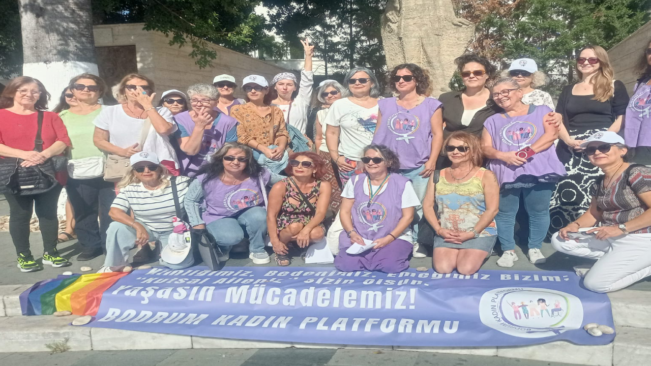 Bodrumlu kadınlardan 11.yargı paketine hayır eylem ve basın açıklaması