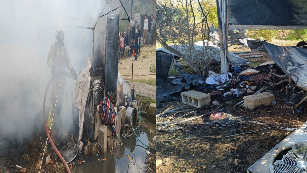 Hatay'daki konteyner yangınında bebek öldü