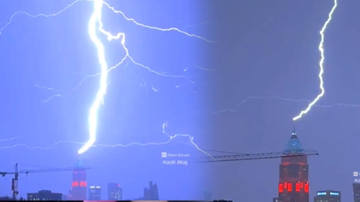 İstanbul'da Finans Merkezi'ne yıldırım düştü