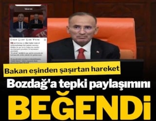 Een verrassende stap van de ministersvrouw! Ze vond de reactie op Bekir Bozdağ leuk.
