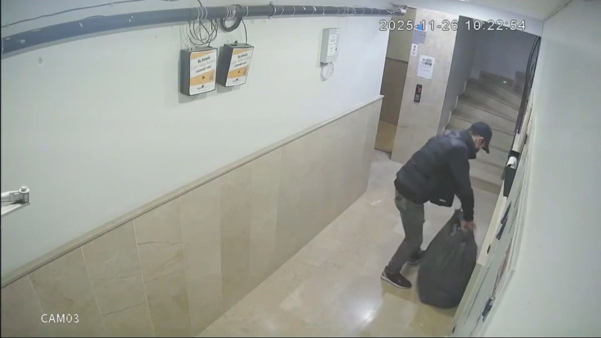 Apartmanlara dadanan ayakkabı hırsızı kameralara yakalandı