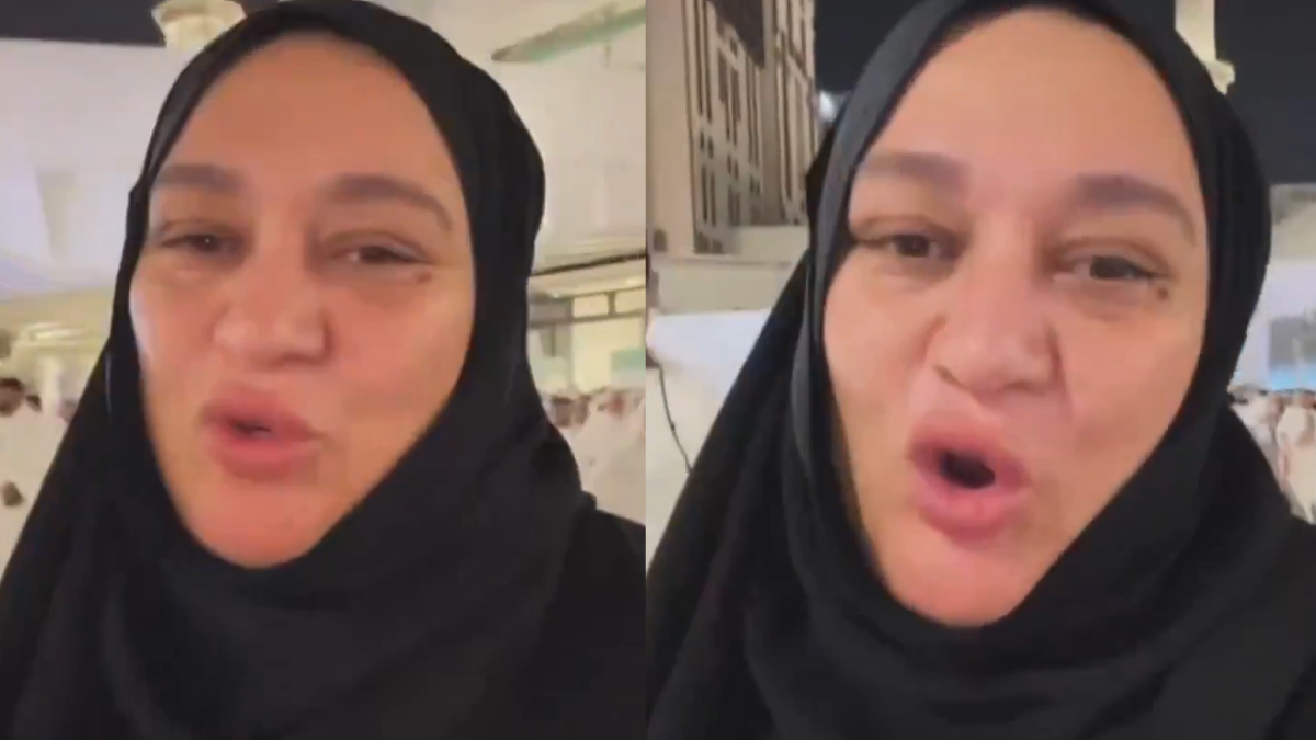 Türk fenomenin umre görüntülerine tepki yağdı: Yakışıklı erkekleri görünce kendinden geçti