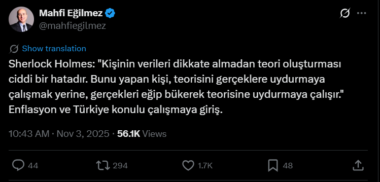 Ekim ayı enflasyon ve üretici fiyat endeksi verileri