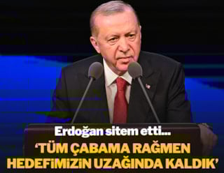 Erdoğan sitem etti: 'Tüm çabama rağmen hedefimizin çok uzağında kaldık'