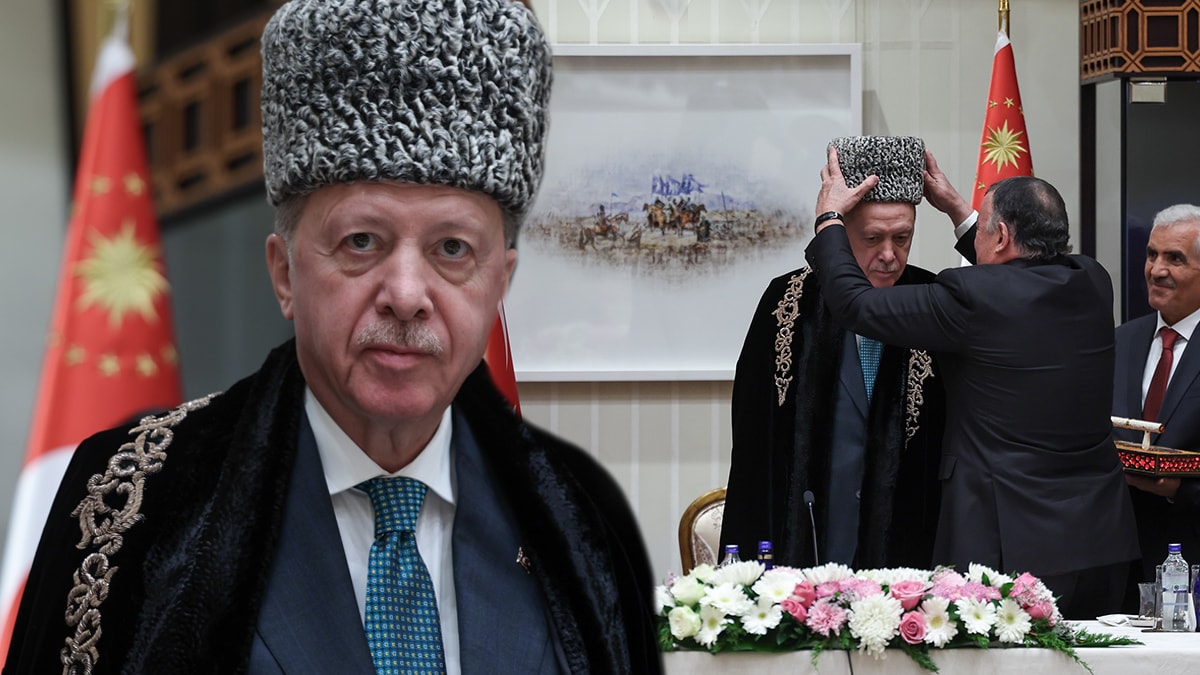 Erdoğan'dan kalpaklı fotoğraf