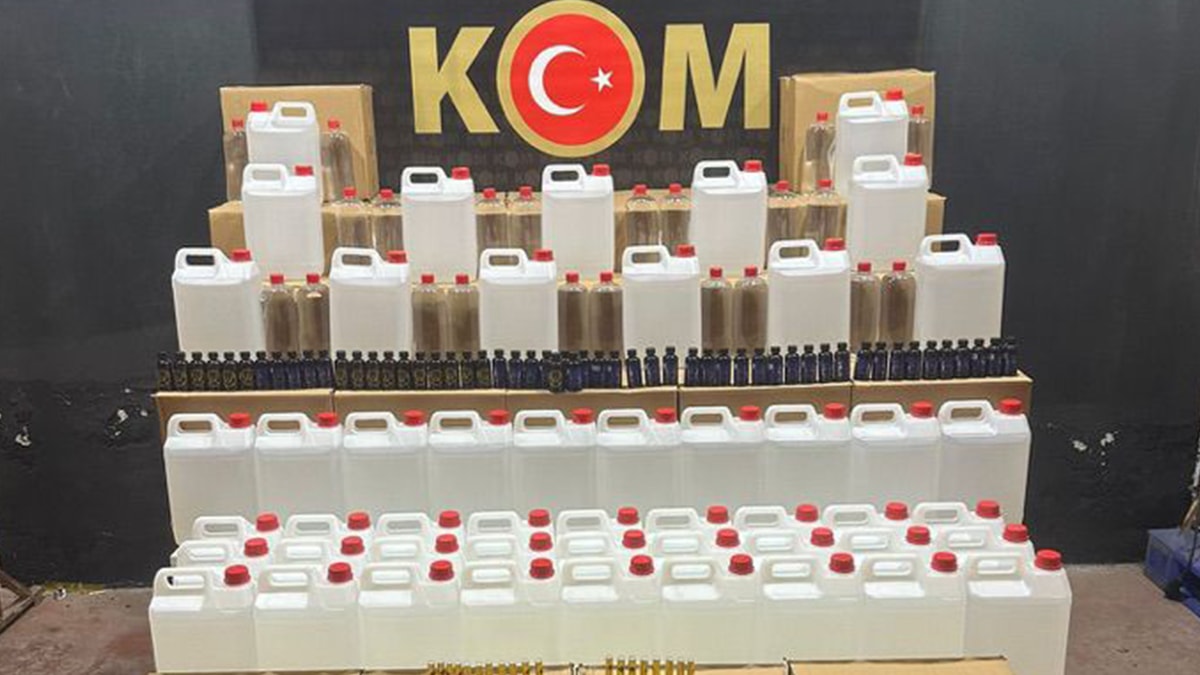 Bursa’da sahte içki operasyonu: 1032 litre etil alkol ele geçirildi