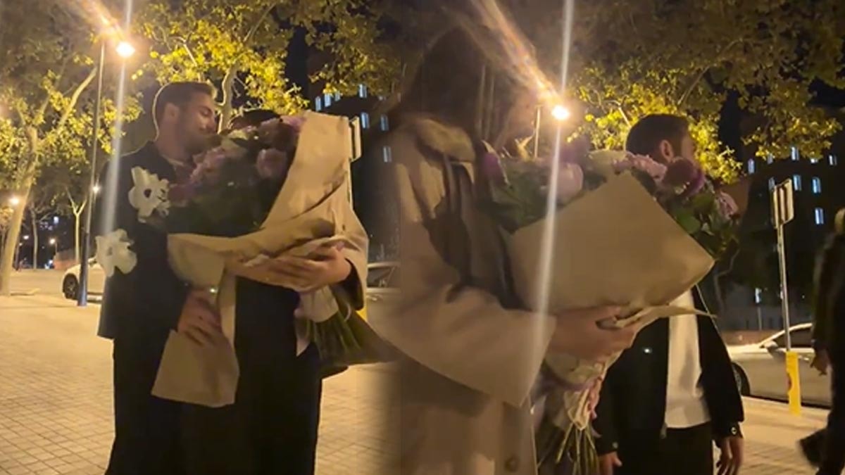 Genç çiftin romantizm anında arkadan geçen isim şaşırttı