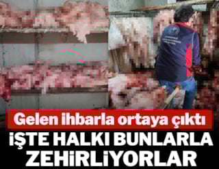 Görüntüler mide bulandırdı: Bunları halka yedireceklerdi